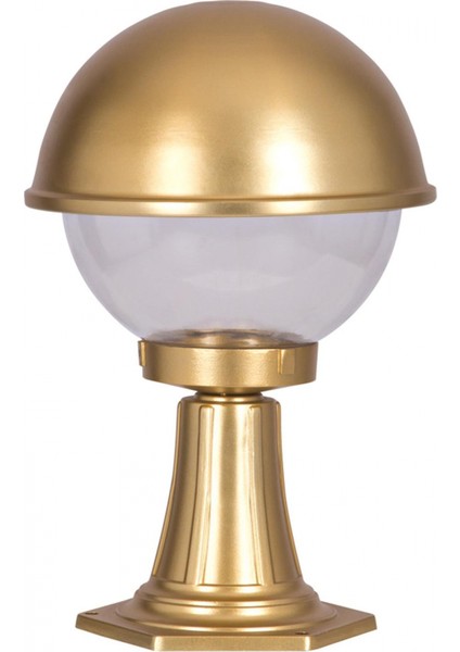 BSU-68060-BSA-KOP Sarı Boyalı Dış Mekan Aydınlatma E27 Aluminyum Polikarbon Cam 30cm