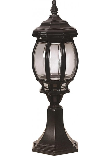 BSU-68063-BSY-K Siyah Boyalı Dış Mekan Aydınlatma E27 Aluminyum Polikarbon Cam 20cm