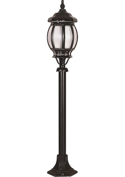 BSU-68063-BSY-M2-B Siyah Boyalı Dış Mekan Aydınlatma E27 Aluminyum Döküm Dip Polikarbon Cam 20cm