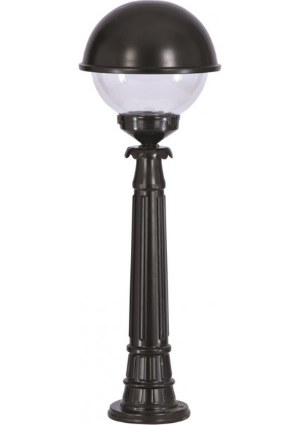 BSU-68064-BSY-M1-BOP Siyah Boyalı Dış Mekan Aydınlatma E27 Aluminyum Polikarbon Cam 30cm