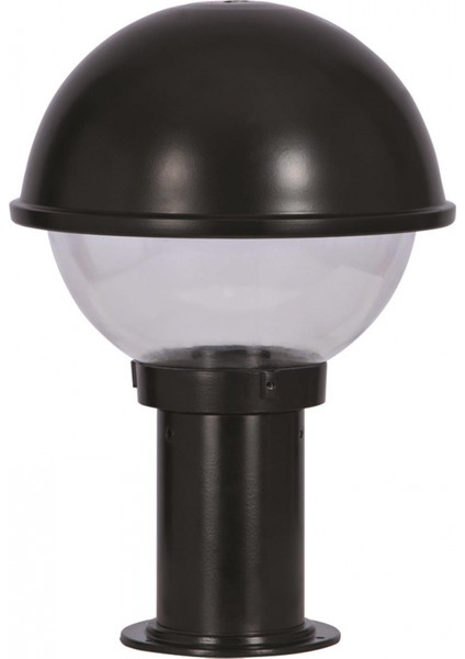 BSU-68064-BSY-M1-K Siyah Boyalı Dış Mekan Aydınlatma E27 Aluminyum Polikarbon Cam 30cm