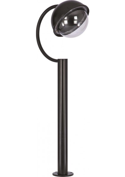 BSU-68064-BSY-M2 Siyah Boyalı Dış Mekan Aydınlatma E27 Aluminyum Döküm Dip Polikarbon Cam 45cm
