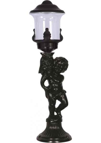 BSU-68077-BSY-OP Siyah Boyalı Dış Mekan Aydınlatma E27 Aluminyum Akrilik Cam 20cm
