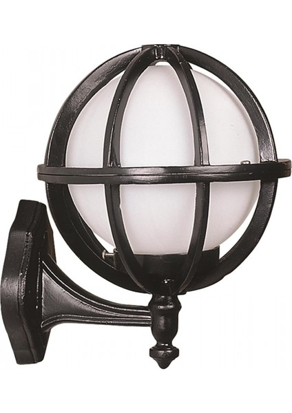 BAP-68078-BSY-M2-OP Siyah Boyalı Dış Mekan Aydınlatma E27 Aluminyum Polietilen Cam 25x25cm