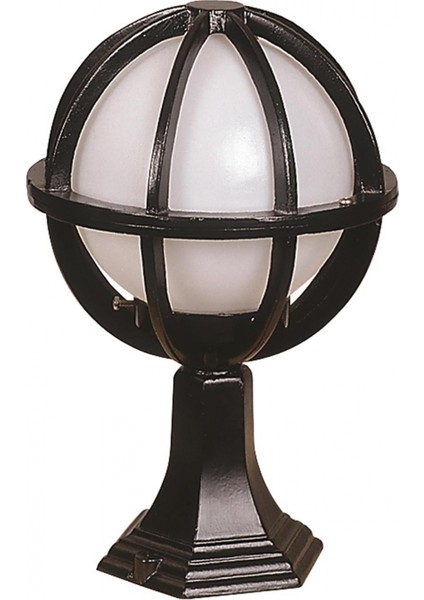 BSU-68078-BSY-KOP Siyah Boyalı Dış Mekan Aydınlatma E27 Aluminyum Polietilen Cam 25cm