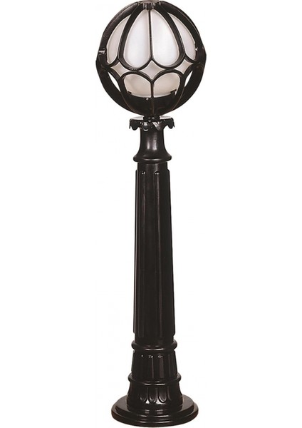 BSU-68078-BSY-M2-OP Siyah Boyalı Dış Mekan Aydınlatma E27 Aluminyum Polietilen Cam 25cm