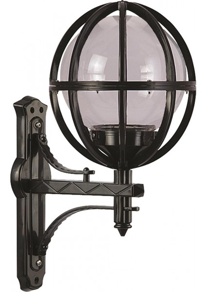 BAP-68080-BSY-M2 Siyah Boyalı Dış Mekan Aydınlatma E27 ABS Akrilik Cam 40x30cm
