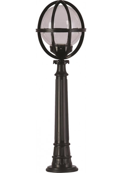 BSU-68080-BSY-M4-B Siyah Boyalı Dış Mekan Aydınlatma E27 ABS Akrilik Cam 30cm