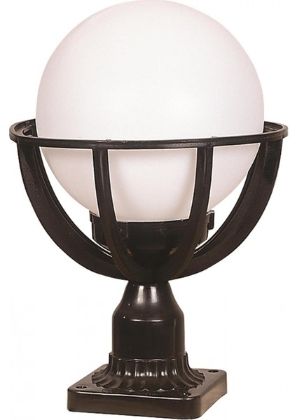 BSU-68080-BSY-M5-KOP Siyah Boyalı Dış Mekan Aydınlatma E27 ABS Polietilen Cam 23cm