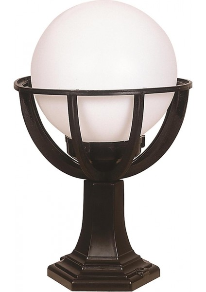 BSU-68080-BSY-M6-KOP Siyah Boyalı Dış Mekan Aydınlatma E27 ABS Polietilen Cam 30cm