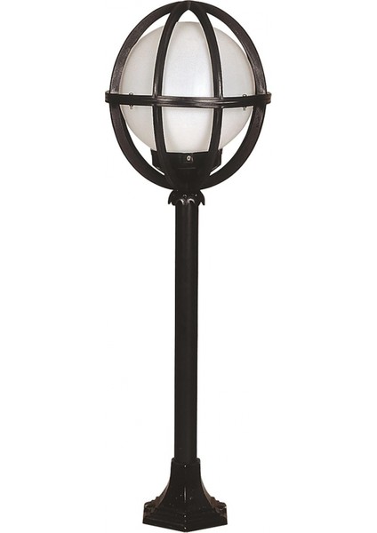 BSU-68080-BSY-M7-BOP Siyah Boyalı Dış Mekan Aydınlatma E27 ABS Polietilen Cam 30cm