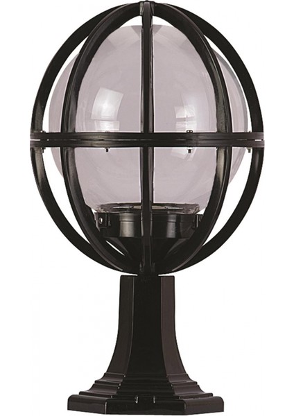 BSU-68080-M2-KOP Siyah Boyalı Dış Mekan Aydınlatma E27 Aluminyum Akrilik Cam 30cm