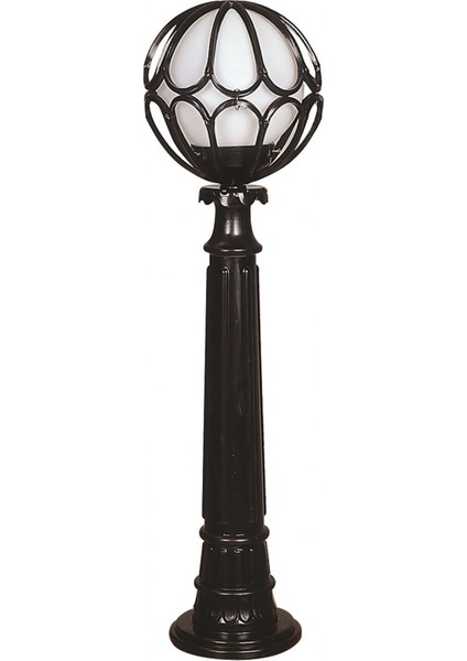 BSU-68081-BSY-M6-BOP Siyah Boyalı Dış Mekan Aydınlatma E27 ABS Polietilen Cam 23cm