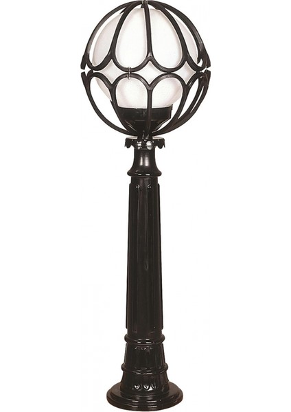 BSU-68081-BSY-M8-BOP Siyah Boyalı Dış Mekan Aydınlatma E27 ABS Polietilen Cam 30cm