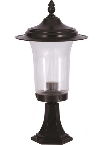 BSU-68082-BSY-K Siyah Boyalı Dış Mekan Aydınlatma E27 Aluminyum Döküm Dip Akrilik Cam 30cm