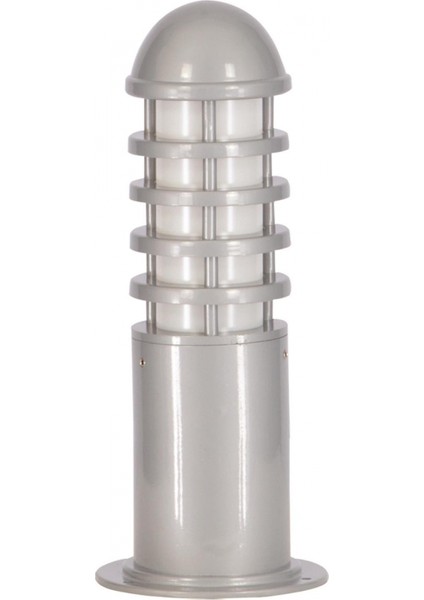 BSU-68132-GR-K Beyaz Boyalı Dış Mekan Aydınlatma E27 Aluminyum Polikarbon Cam 10cm