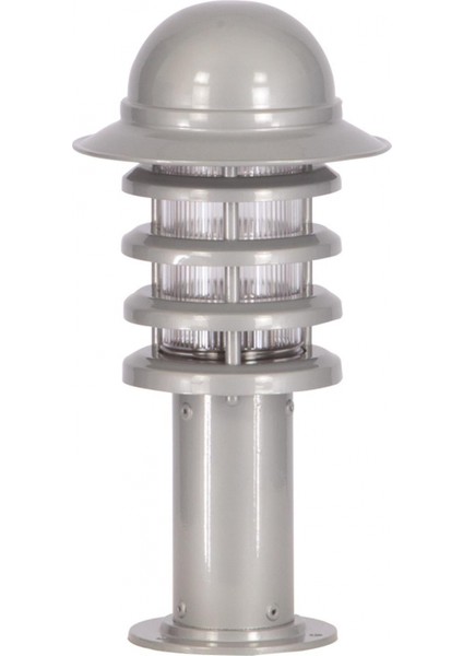 BSU-68135-GR-K Beyaz Boyalı Dış Mekan Aydınlatma E27 Aluminyum Polikarbon Cam 18cm
