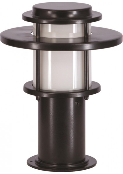 BSU-68147-BSY-K Siyah Boyalı Dış Mekan Aydınlatma E27 Aluminyum Polikarbon Cam 25cm