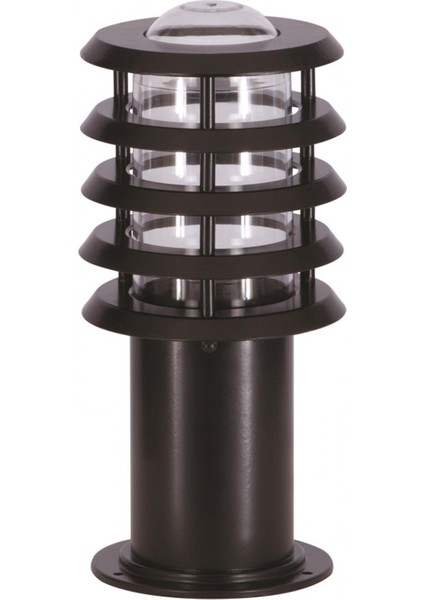 BSU-68150-BSY-K Siyah Boyalı Dış Mekan Aydınlatma E27 Aluminyum Polikarbon/Akrilik Cam 16cm