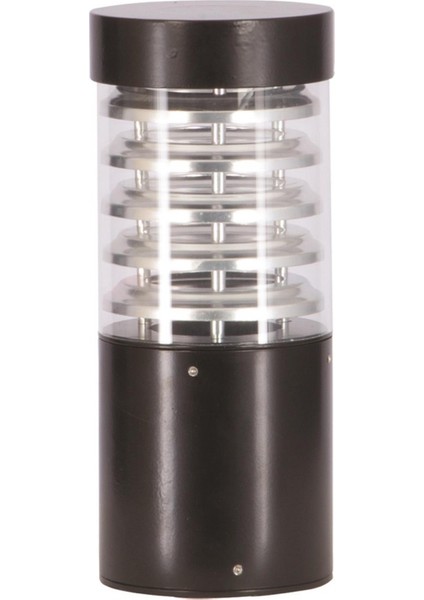 BSU-68154-BSY-K Siyah Boyalı Dış Mekan Aydınlatma E27 Aluminyum Polikarbon Cam 16cm