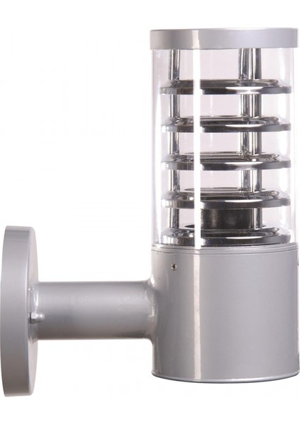 BAP-68155-BBY Gri Boyalı Dış Mekan Aydınlatma E27 Aluminyum Polikarbon Cam 24cm