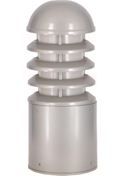 BSU-68155-BBY-K Gri Boyalı Dış Mekan Aydınlatma E27 Aluminyum Polikarbon Cam 15cm