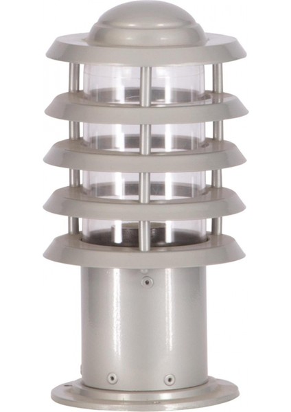 BSU-68158-BBY-K Gri Boyalı Dış Mekan Aydınlatma E27 Aluminyum Polikarbon/Akrilik Cam 16cm