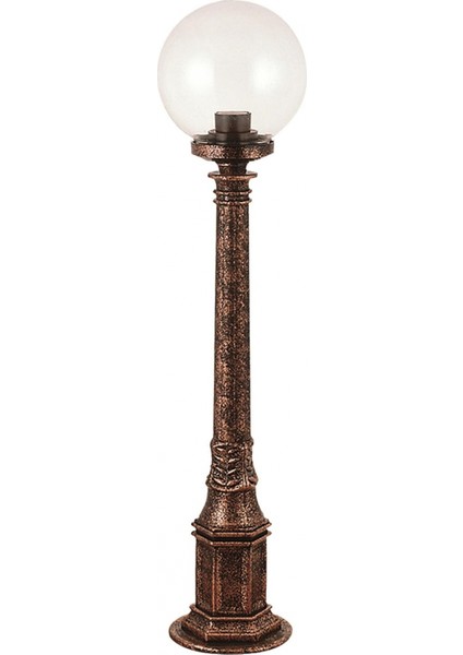 BSU-68160-BKR-M1-B Kahverengi Boyalı Dış Mekan Aydınlatma E27 ABS Akrilik Cam 20cm