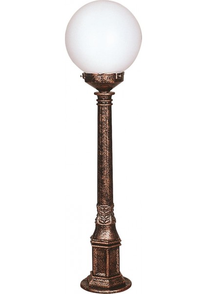 BSU-68160-BKR-M2-BOP Kahverengi Boyalı Dış Mekan Aydınlatma E27 ABS Polietilen Cam 20cm