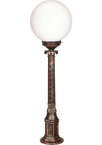 BSU-68160-BKR-M3-BOP Kahverengi Boyalı Dış Mekan Aydınlatma E27 ABS Polietilen Cam 25cm