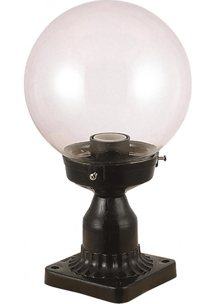 BSU-68160-BSY-M1-K Siyah Boyalı Dış Mekan Aydınlatma E27 ABS Akrilik Cam 20cm