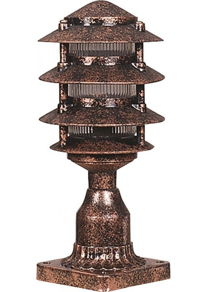 BSU-68173-BKR Kahverengi Boyalı Dış Mekan Aydınlatma E27 ABS Polikarbon Cam 16cm