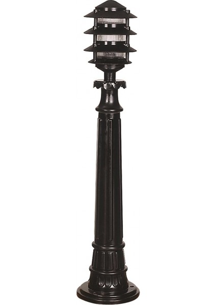 BSU-68173-BSY-B Siyah Boyalı Dış Mekan Aydınlatma E27 ABS Polikarbon Cam 16cm