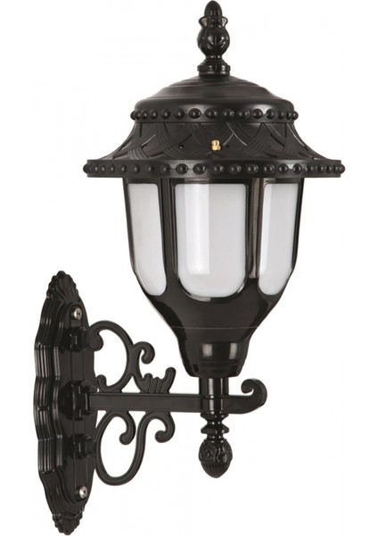 BAP-68180-BSY-M1 Siyah Boyalı Dış Mekan Aydınlatma E27 ABS Polikarbon Cam 30x25cm