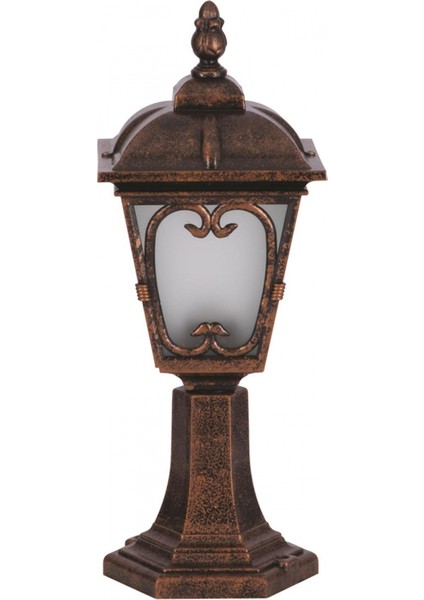BSU-68181-BKR-K Kahverengi Boyalı Dış Mekan Aydınlatma E27 ABS Polikarbon Cam 20cm