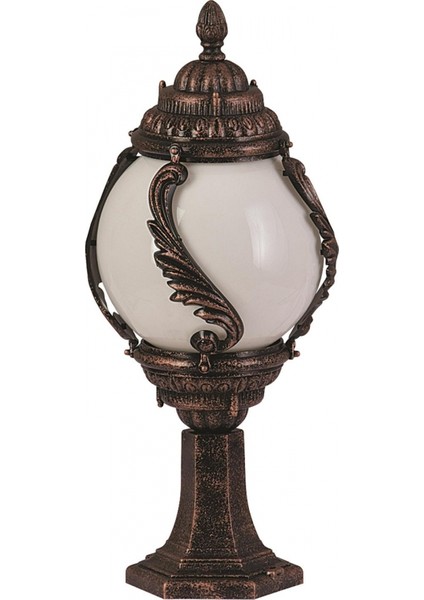 BSU-68182-BKR-M1-K Kahverengi Boyalı Dış Mekan Aydınlatma E27 ABS Akrilik Cam 30cm