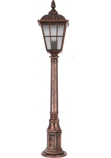 BSU-68183-BKR-B Kahverengi Boyalı Dış Mekan Aydınlatma E27 ABS Akrilik Cam 20cm