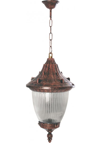 BFE-68186-BKR-M3 Kahverengi Boyalı Dış Mekan Aydınlatma E27 ABS Polikarbon Cam 26cm