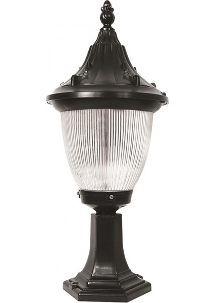 BSU-68186-BSY-M3-K Siyah Boyalı Dış Mekan Aydınlatma E27 ABS Polikarbon Cam 26cm