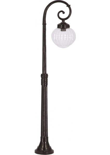 BSU-68187-1BSY-M1-B Siyah Boyalı Dış Mekan Aydınlatma E27 Aluminyum ABS Akrilik Cam 35cm