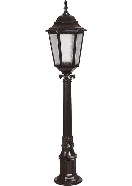 BSU-68188-BSY-B Siyah Boyalı Dış Mekan Aydınlatma E27 Çelik Boru ABS Polikarbon Cam 23cm