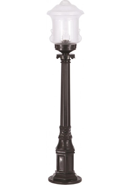 BSU-68189-BSY-M3-B Siyah Boyalı Dış Mekan Aydınlatma E27 ABS Akrilik Cam 20cm