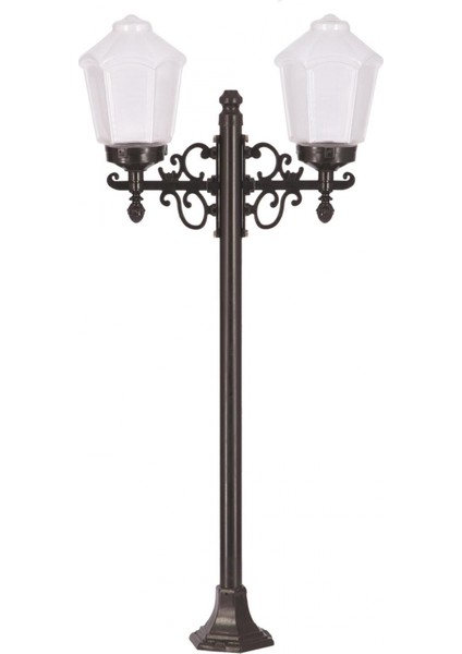 BSU-68197-2BSY-OP Siyah Boyalı Dış Mekan Aydınlatma E27 Metal ABS Akrilik Cam 60x20cm