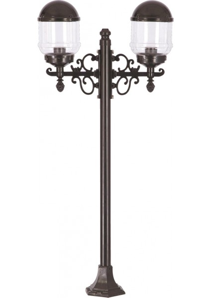 BSU-68198-2BSY Siyah Boyalı Dış Mekan Aydınlatma E27 Metal ABS Akrilik Cam 55x17cm
