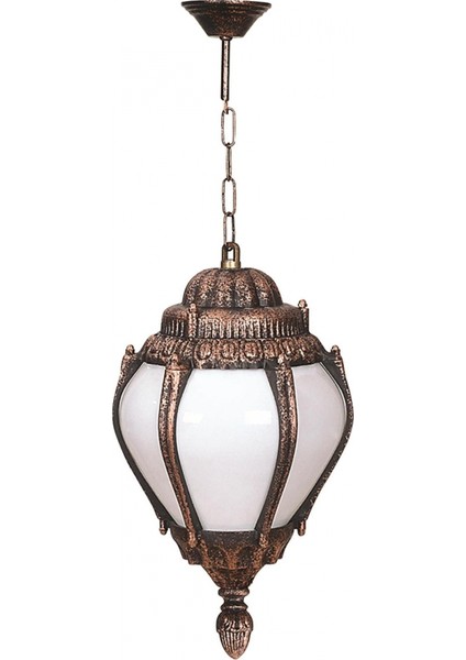 BFE-68202-BKR-OP Kahverengi Boyalı Dış Mekan Aydınlatma E27 ABS Akrilik Cam 20cm
