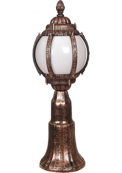 BSU-68203-BKR-KOP Kahverengi Boyalı Dış Mekan Aydınlatma E27 ABS Akrilik Cam 26cm