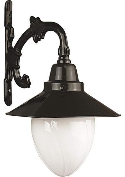 BAP-68204-BSY-M2 Siyah Boyalı Dış Mekan Aydınlatma E27 ABS Akrilik Cam 40x20cm