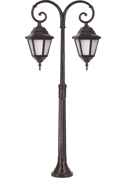 BSU-68206-2BSY Siyah Boyalı Dış Mekan Aydınlatma E27 Aluminyum ABS Polikarbon Cam 60x23cm
