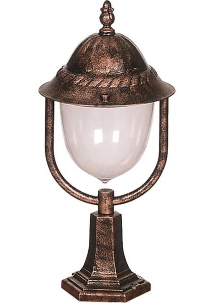 BSU-68212-BKR-K Kahverengi Boyalı Dış Mekan Aydınlatma E27 ABS Polikarbon Cam 30cm