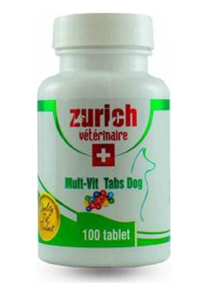 Zurich Multivitamin Köpek Tableti 100 Tablet